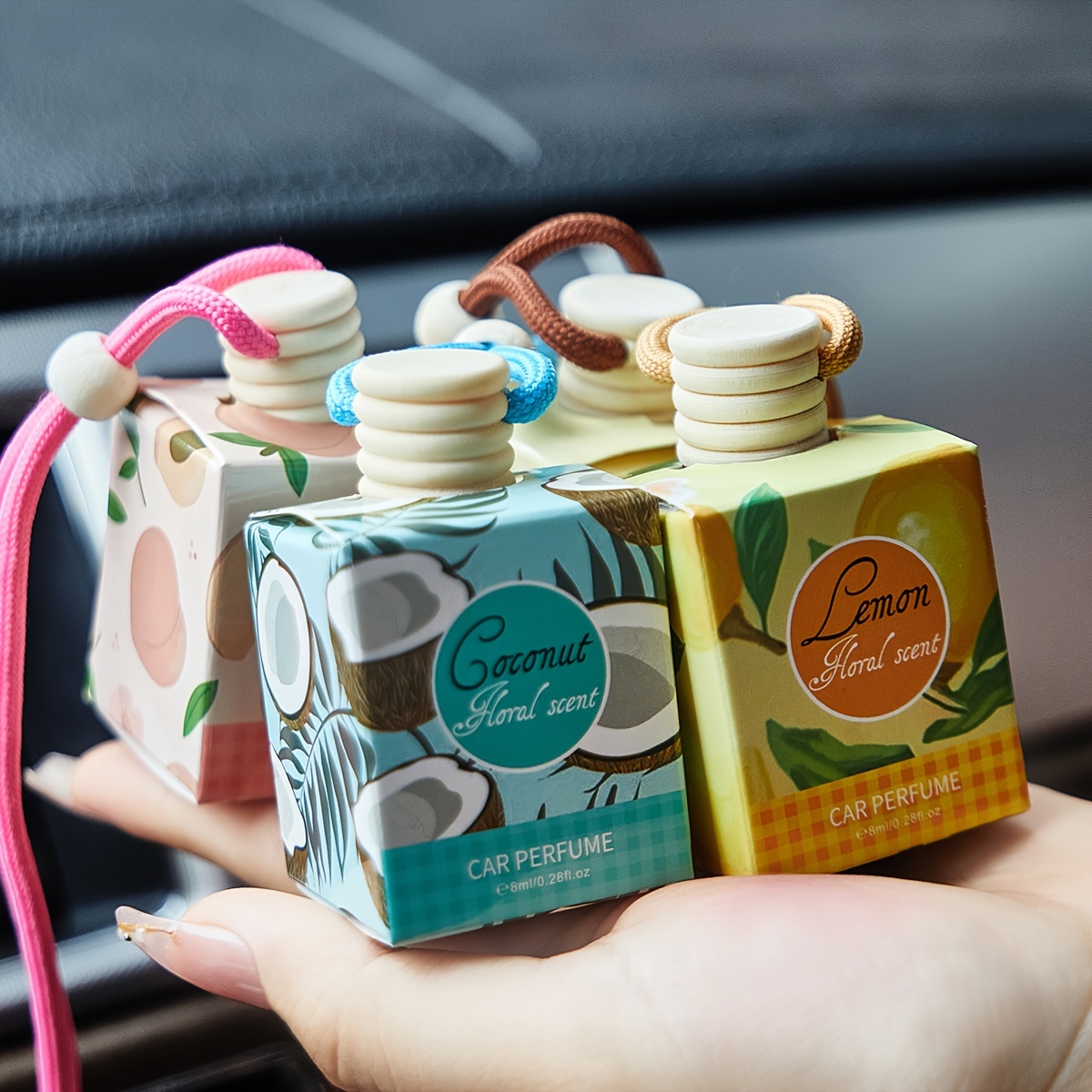 Home Fragrance Logo - Auto-luchtverfrisser, langdurige geur, geschikt voor auto,